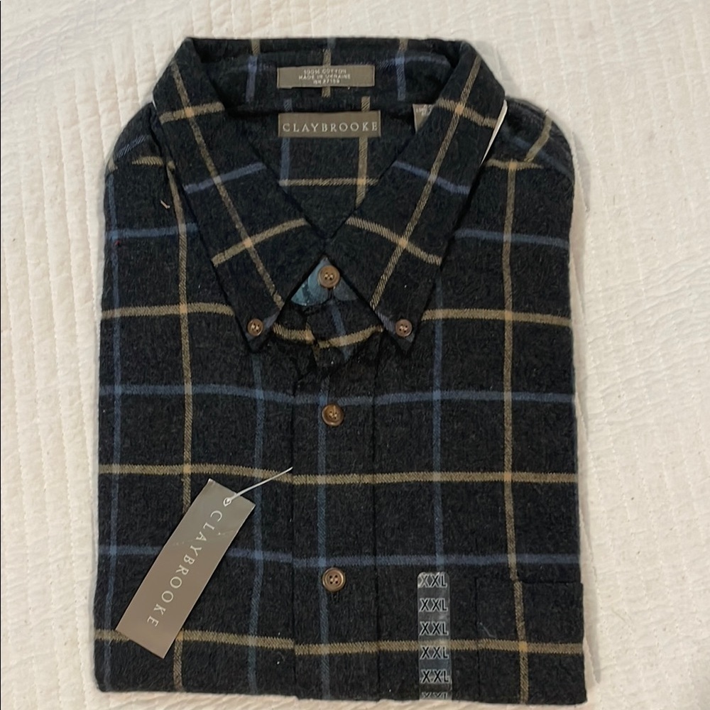 Men's Long Sleeve Flannel Plaid Shirt